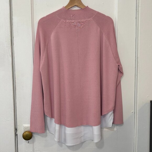 NWT Ted Baker Women's Popilia Mock Neck Knit Pink/White Sweater,TB 5, Disclaimer - Picture 3 of 13